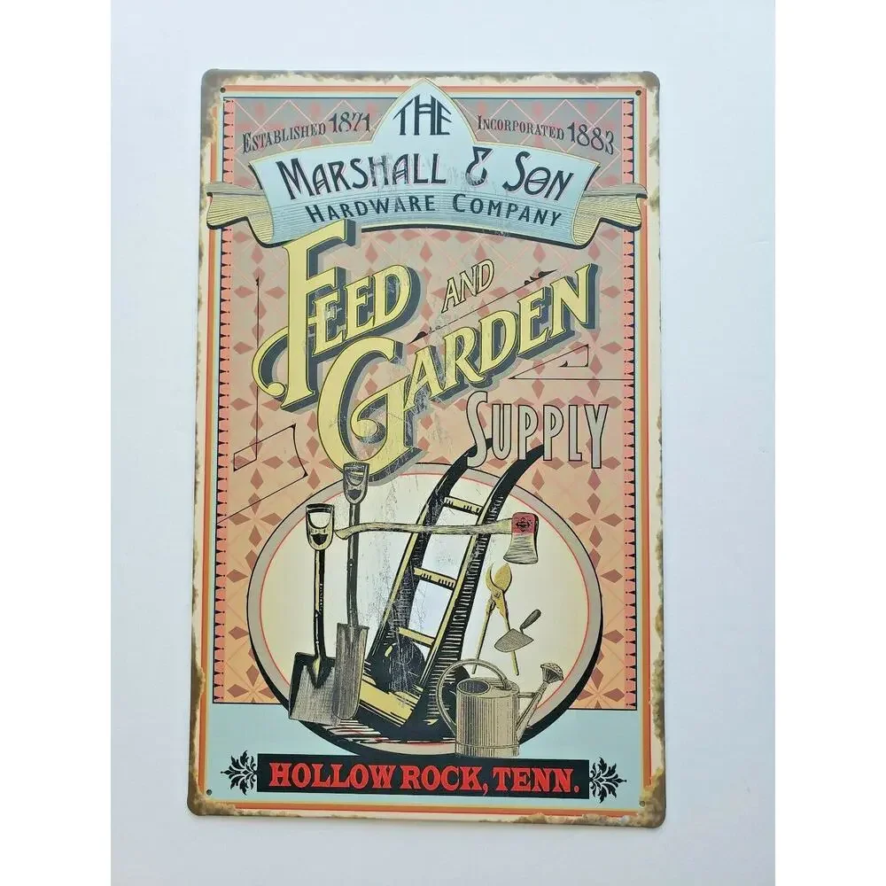 The Marshall & Son Hardware‎ Company 16x10 Rustic Retro Metal Signs (26614)